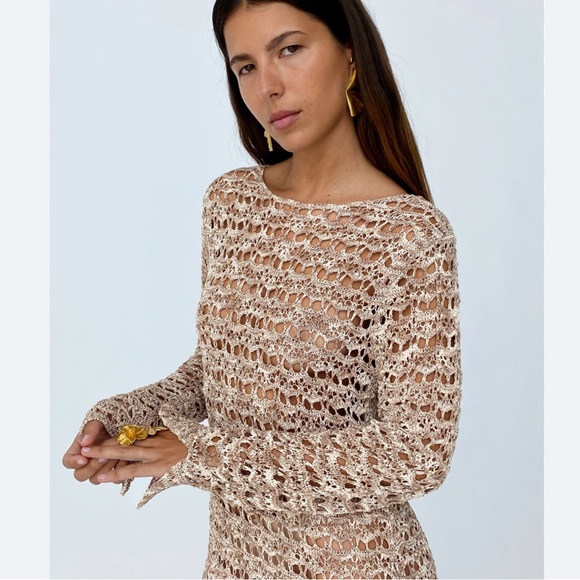 Zara Beige Maxi Dress - Picture 3 of 10